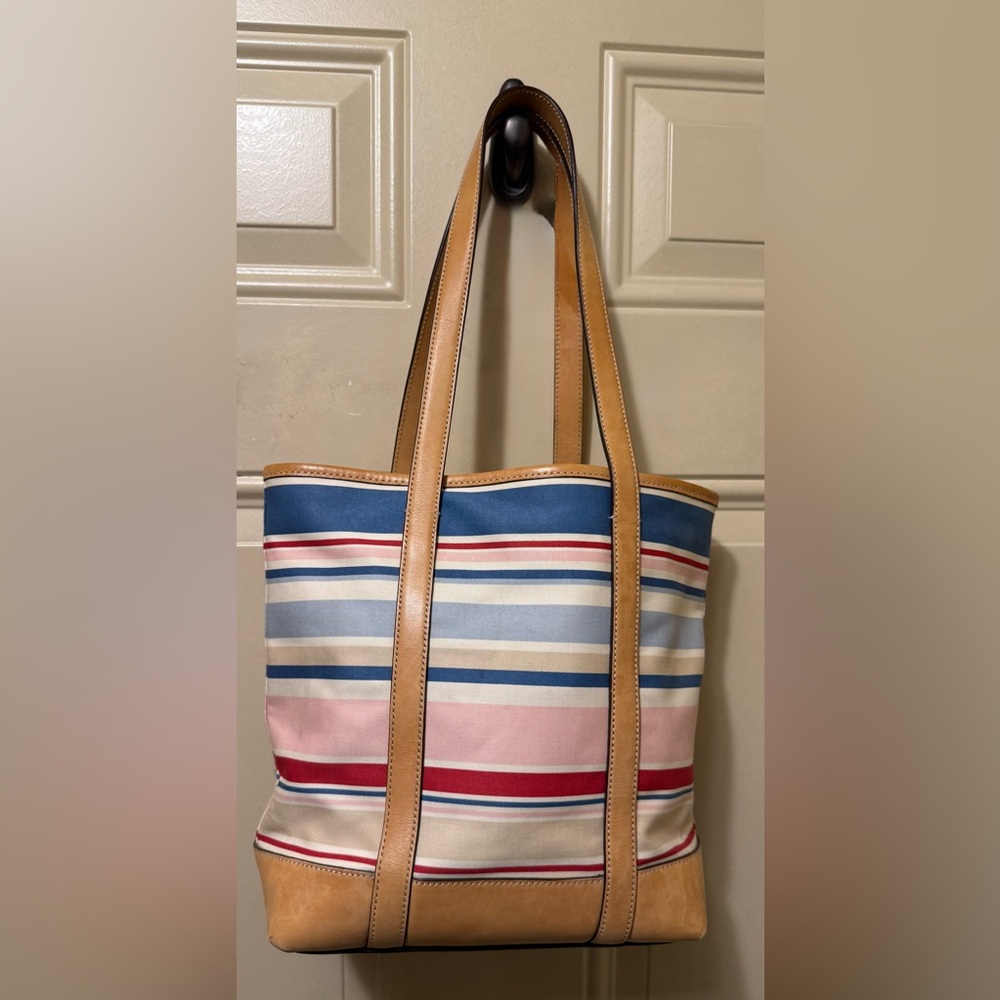 Coach Vintage 2003 Hampton Nautical Multicolor Striped Shoulder / Tote Bag - Picture 2 of 11